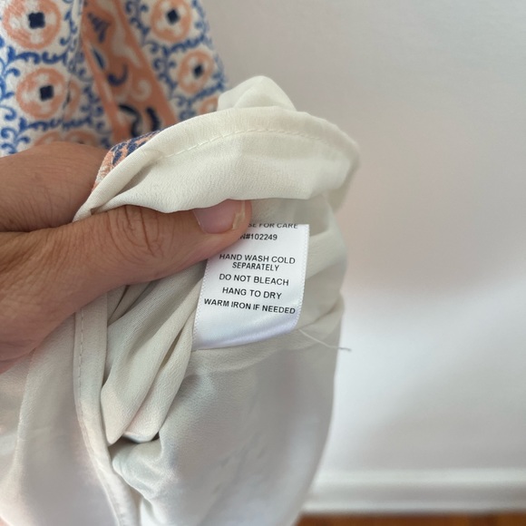 SKIES ARE BLUE Blush and Blue Sheath Dress Size Medium - Picture 7 of 9